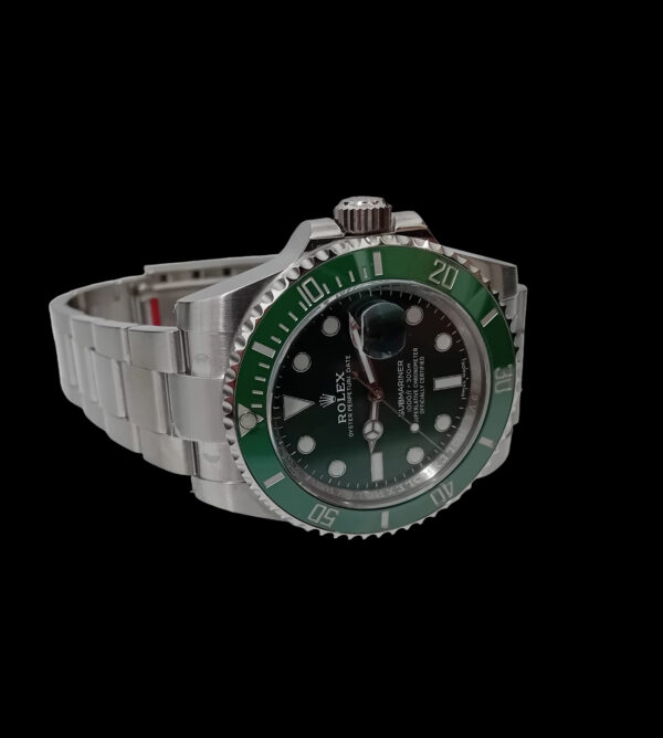 rolex hulk superclon ángulo inclinado bisel cerámico verde caja pulida