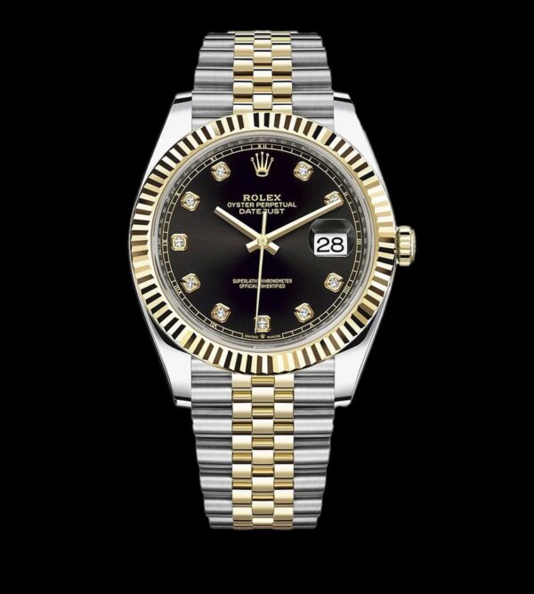 Rolex Réplica Date Just Diamonds/Bicolor - Imagen 2