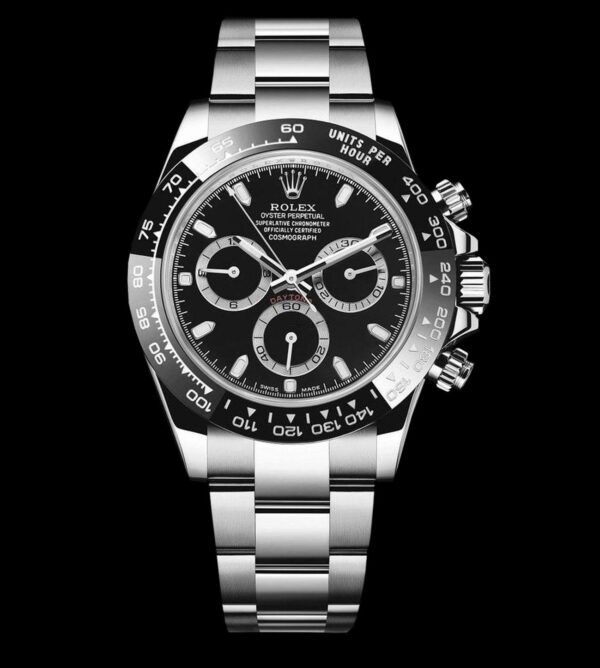 Rolex Réplica Daytona Cosmograph steel Black - Imagen 2