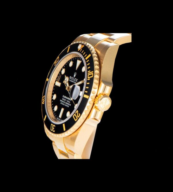 Rolex Réplica Submariner gold 18K Black 41 - Imagen 2