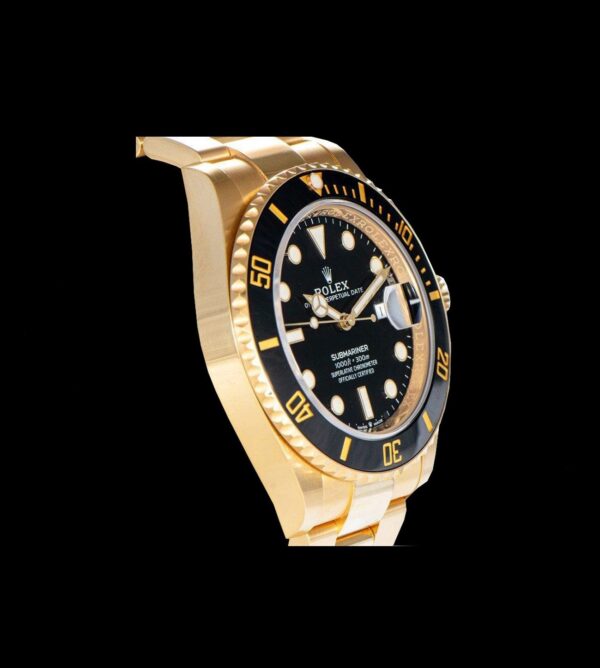 Rolex Réplica Submariner gold 18K Black 41 - Imagen 3