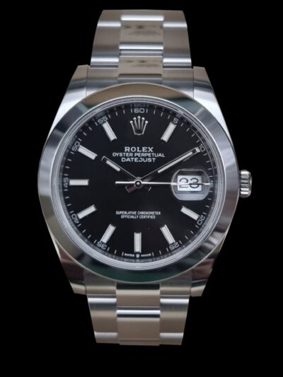 Rolex Réplica Date Just black smooth 36 / 41
