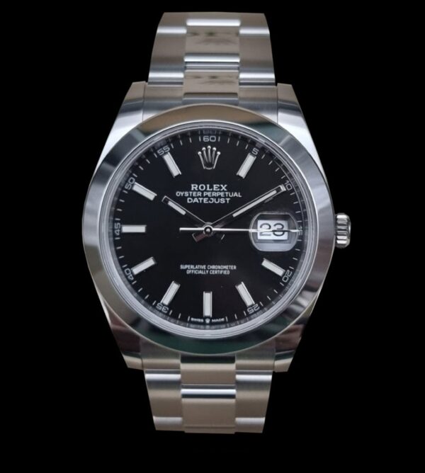 Rolex Réplica Date Just black smooth 36 / 41 - Imagen 6