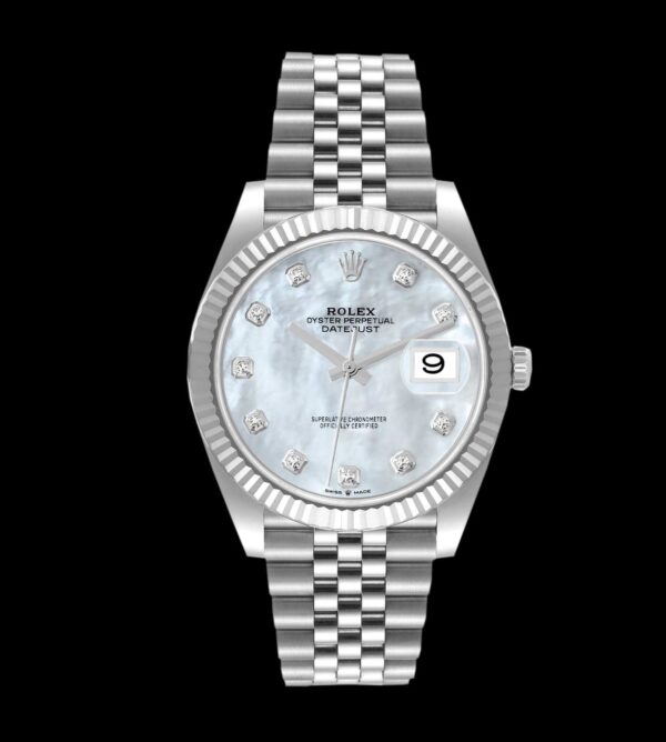 Rolex Réplica Date Just Pearl / Diamonds 36 / 41 - Imagen 2
