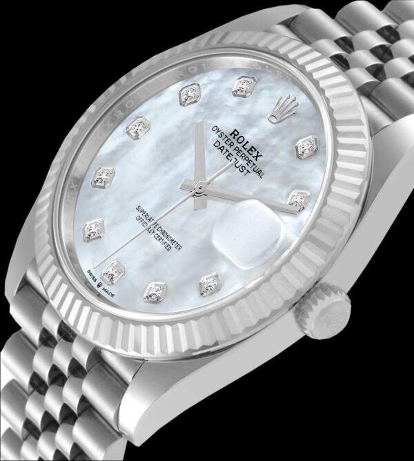 Rolex Réplica Date Just Pearl / Diamonds 36 / 41 - Imagen 3