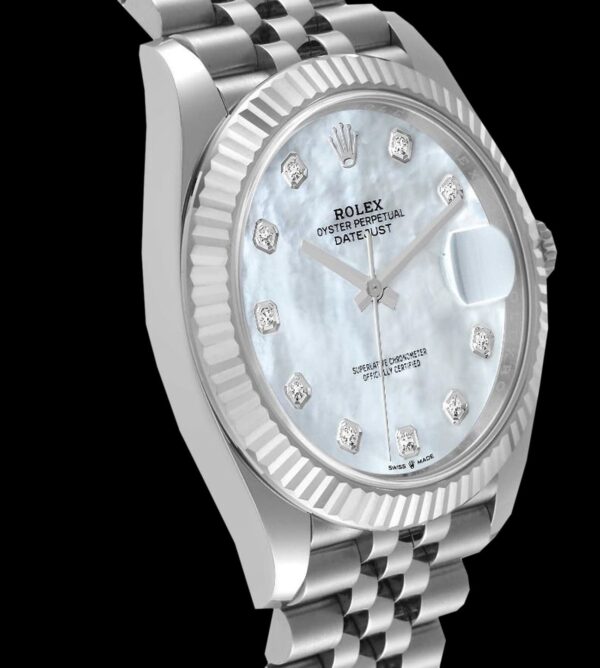 Rolex Réplica Date Just Pearl / Diamonds 36 / 41 - Imagen 4