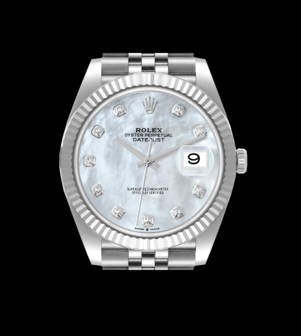 Rolex Réplica Date Just Pearl / Diamonds 36 / 41 - Imagen 6