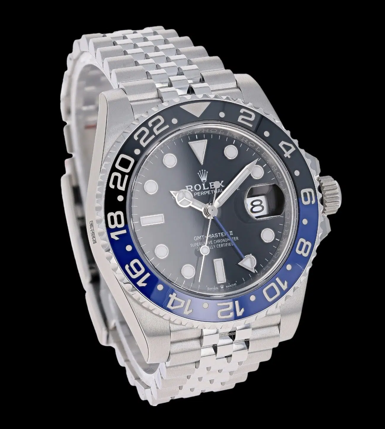 rolex batman superclone caja acero 904L corona roscada perfil lateral
