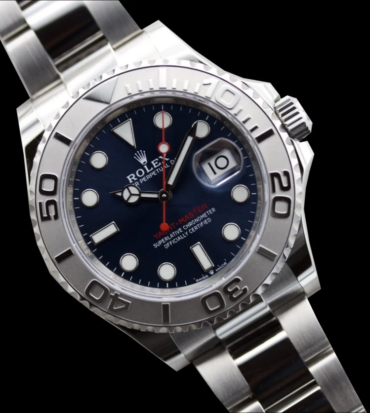 daytona réplica ice blue superclon con pulsadores funcionales perfil lateral