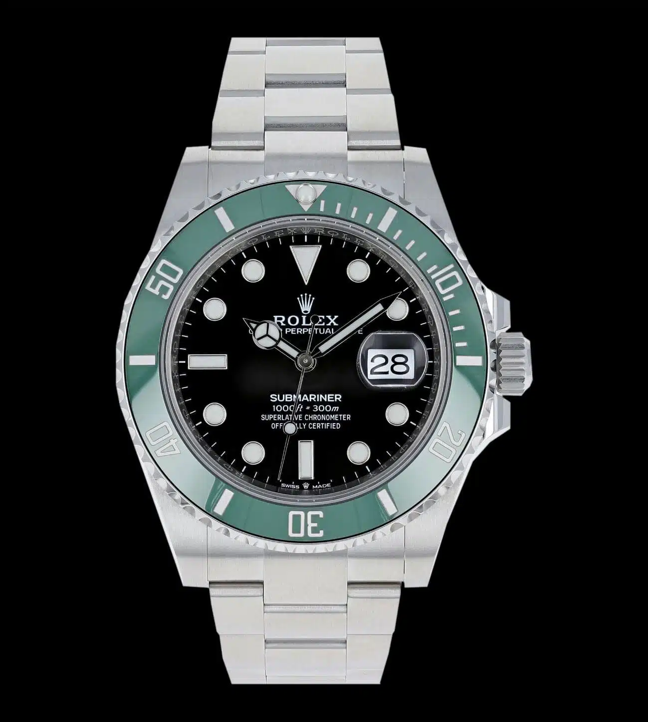 Rolex Réplica Submariner steel Starbucks 41 1 Rolex Starbucks replica - Superclone 1:1 esfera verde Cerachrom