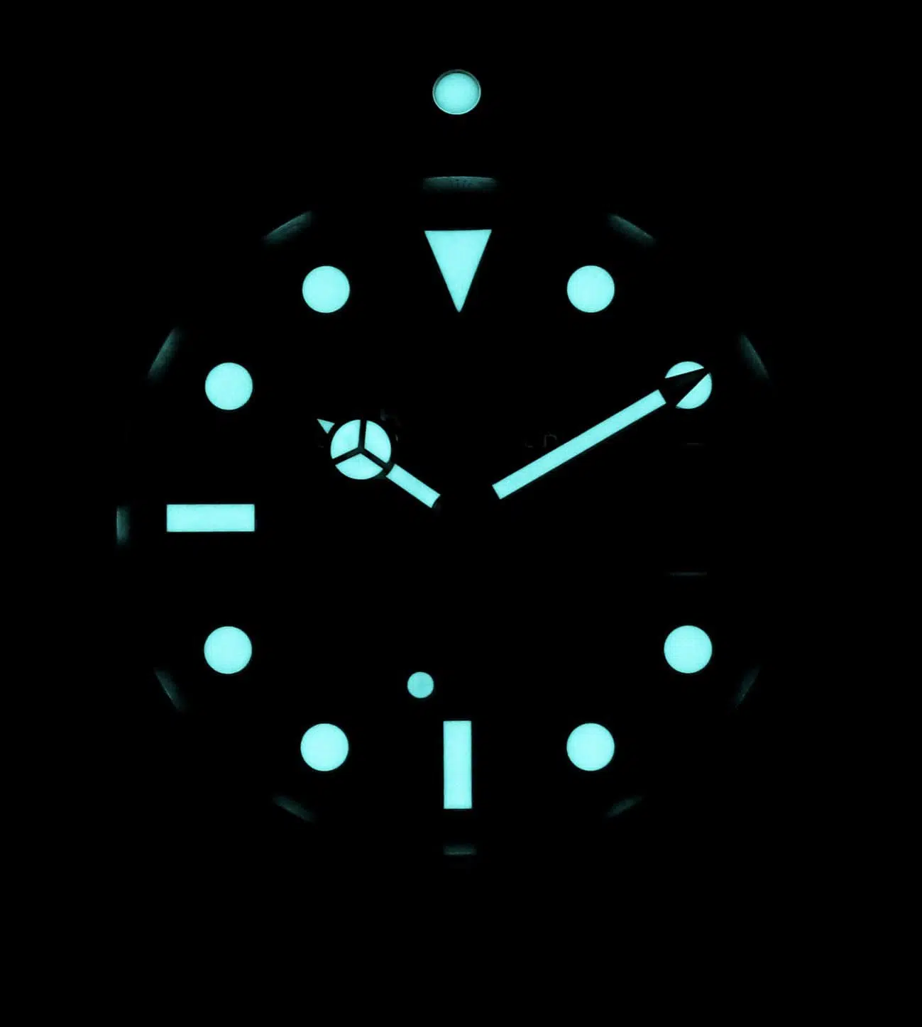 Rolex Réplica Submariner steel Starbucks 41 4 Índice Superluminova en el reloj replica Starbucks - Brillio intenso en la oscuridad