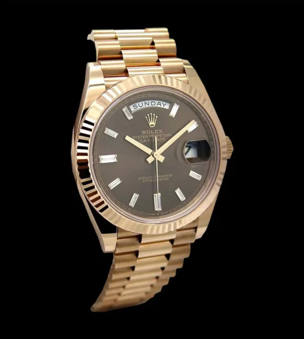 Rolex Réplica Day-Date Oro rose 18K - Imagen 6