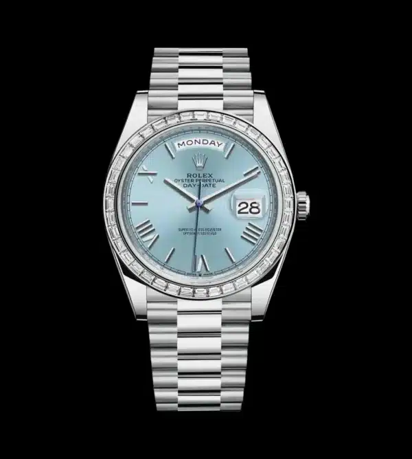 Rolex Réplica Day-Date Ice blue Platinum - Imagen 3
