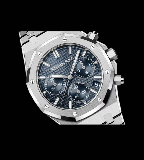 Réplica Audemars Piguet Royal OAK Chronograph 26240 blue - Imagen 4