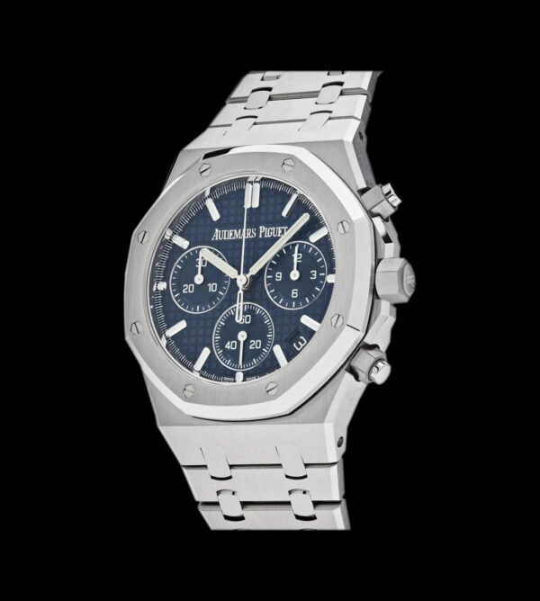 Réplica Audemars Piguet Royal OAK Chronograph 26240 blue - Imagen 3