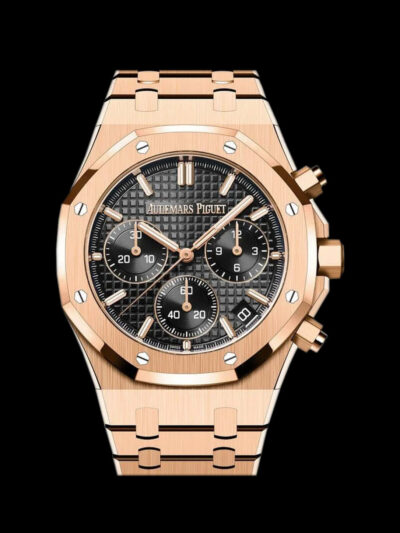 Audemars Piguet Royal Oak Chronograph 26240 Gold Rose Black / Blue