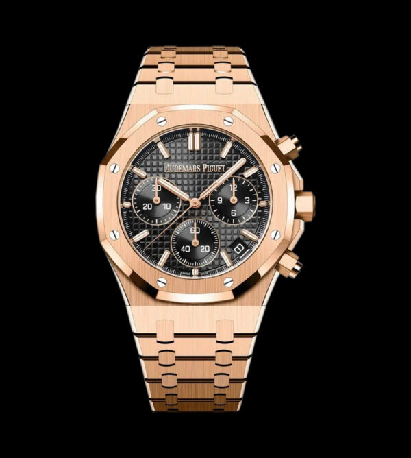 Audemars Piguet Royal Oak Chronograph 26240 Gold Rose Black / Blue - Imagen 5