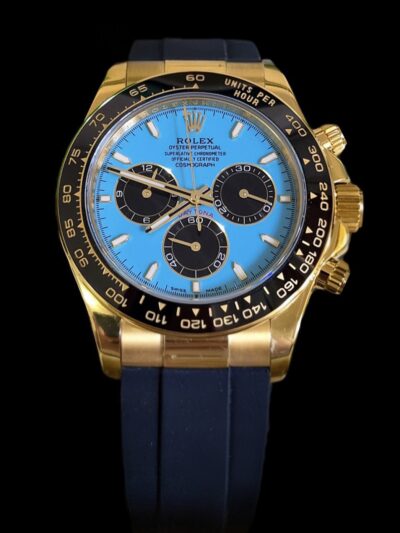 Rolex Replica Daytona Cosmograph Tiffany Oysterflex Blue gold 18K