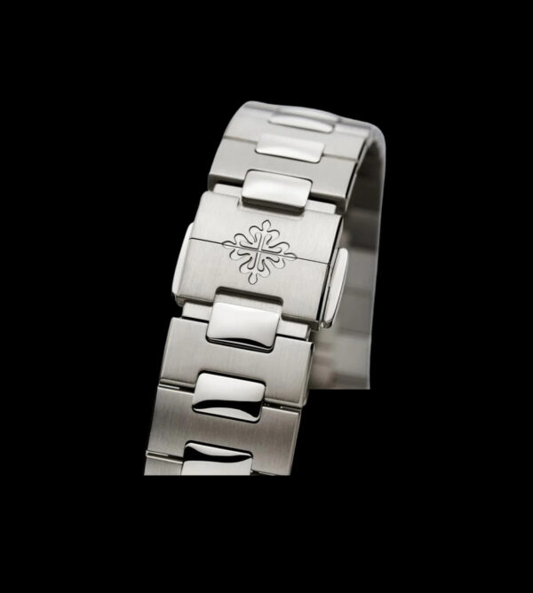brazalete acero cierre grabado patek philippe cubitus azul replica 45mm