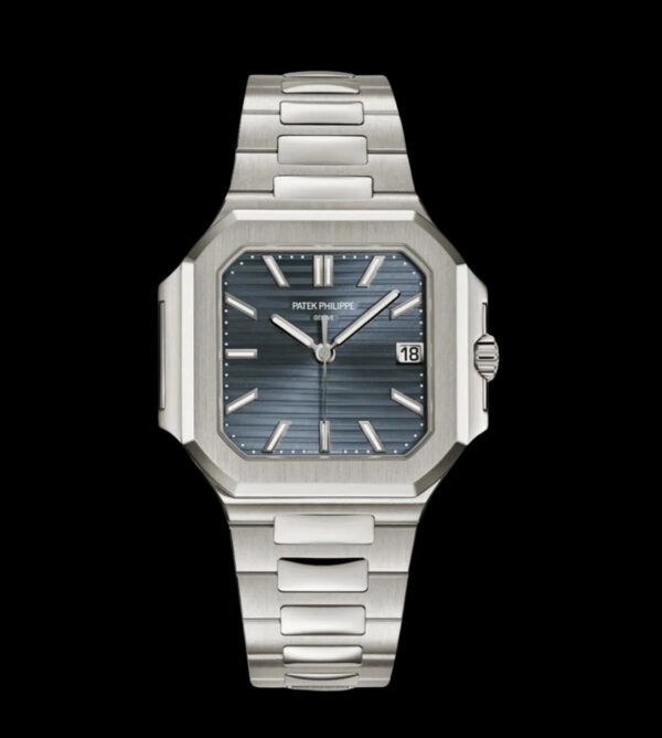patek philippe replica cubitus azul 45mm frontal esfera azul acero 904l
