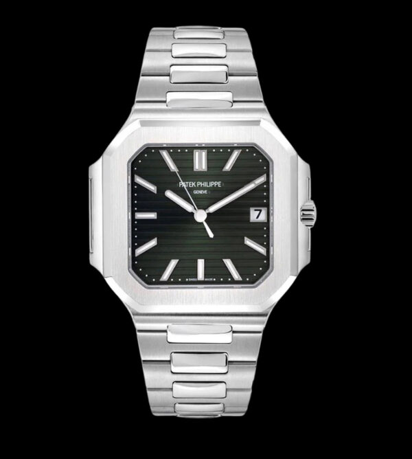 patek philippe replica cubitus verde 45mm frontal esfera verde cristal zafiro frontal