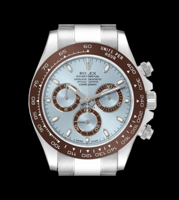 Rolex réplica Daytona 2016 acero 40mm esfera azul frontal