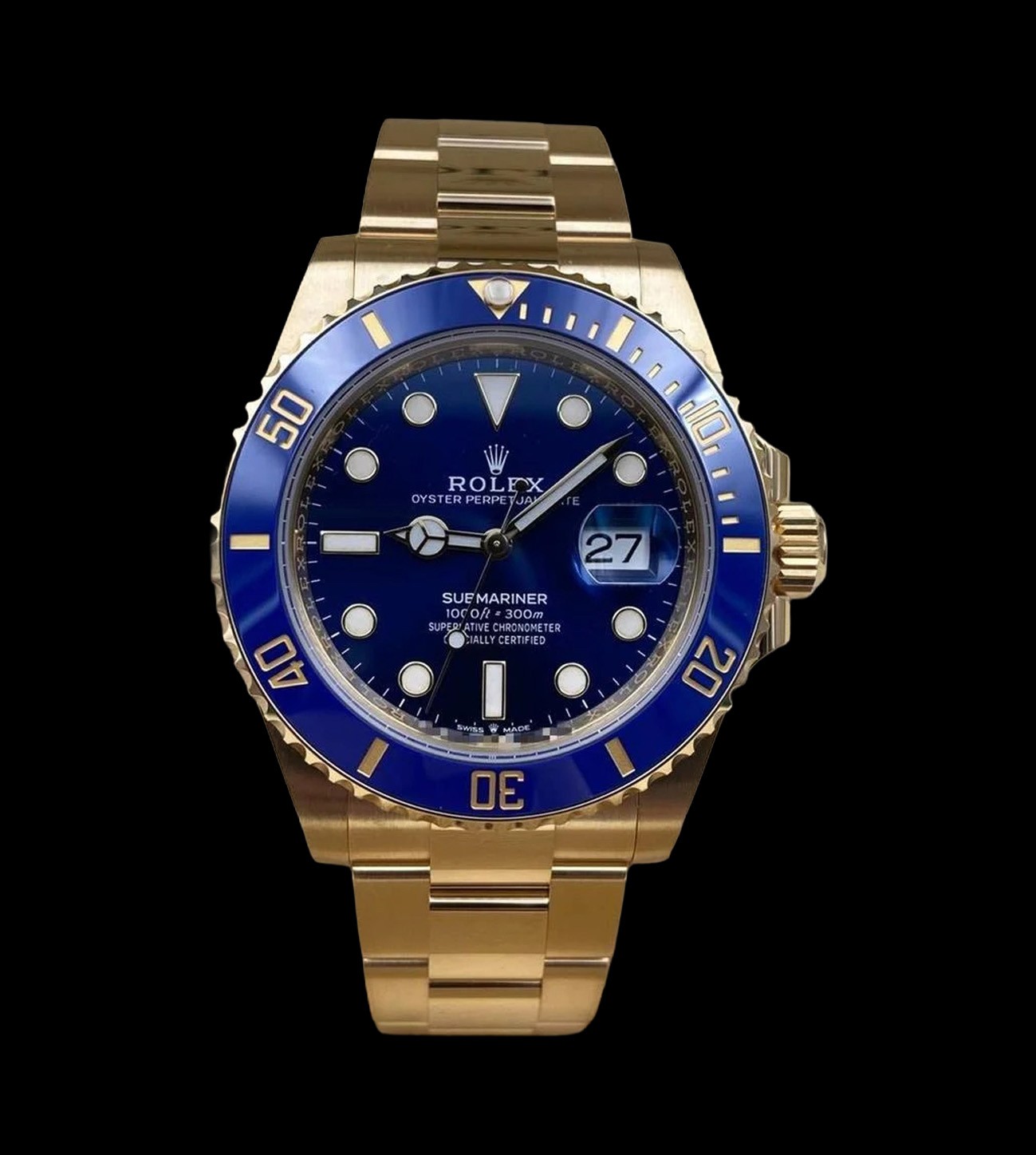Rolex Réplica Submariner Gold Blue 18K 41 1 Rolex Réplica Submariner Gold Blue 18K 41