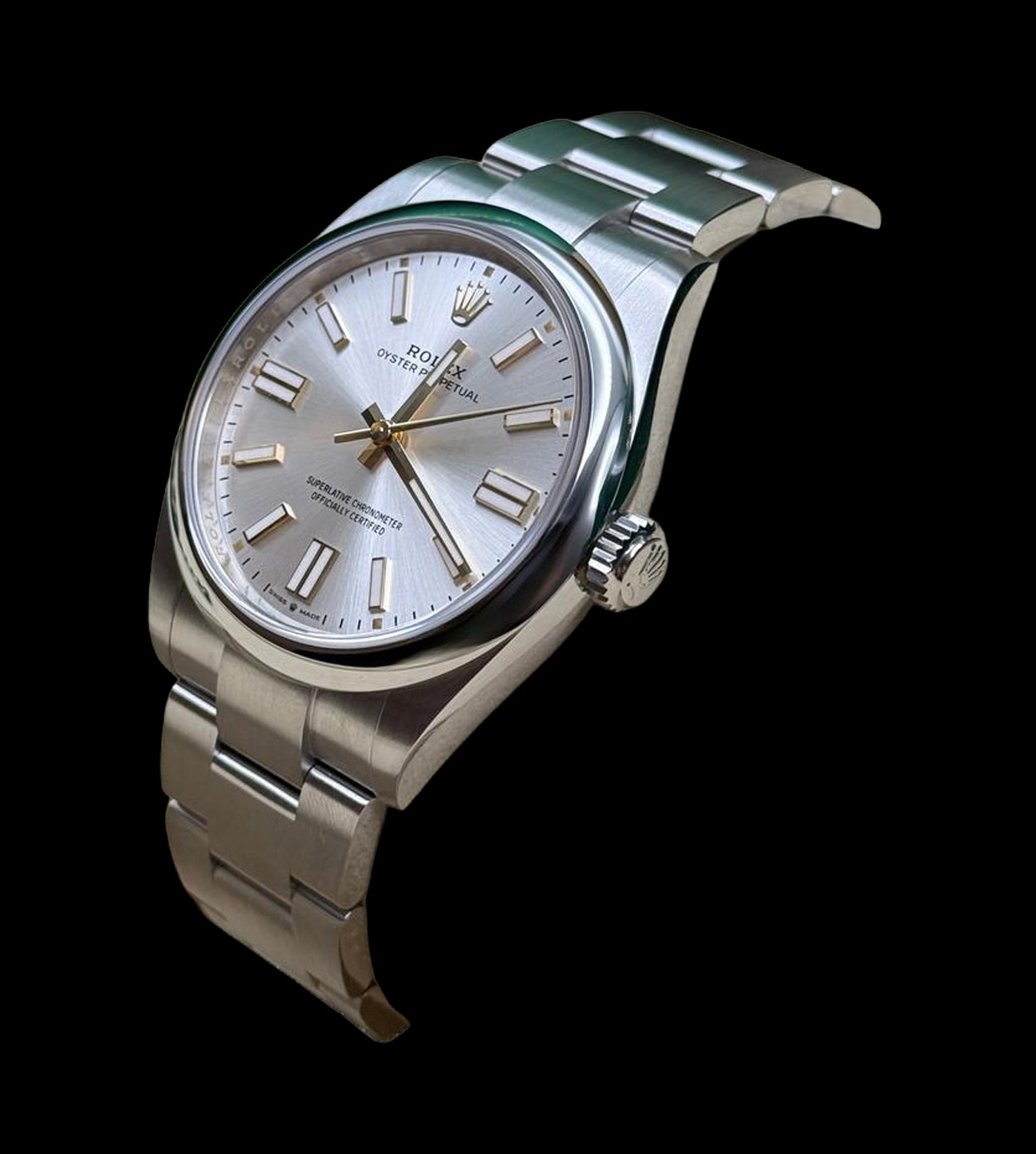 Rolex Réplica Oyster Perpetual Silver 41 2 Rolex Réplica Oyster Perpetual Silver 41 - Imagen 2