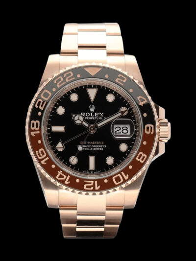 Rolex Replica GMT Master II Rootbeer 40 oro rose 18K