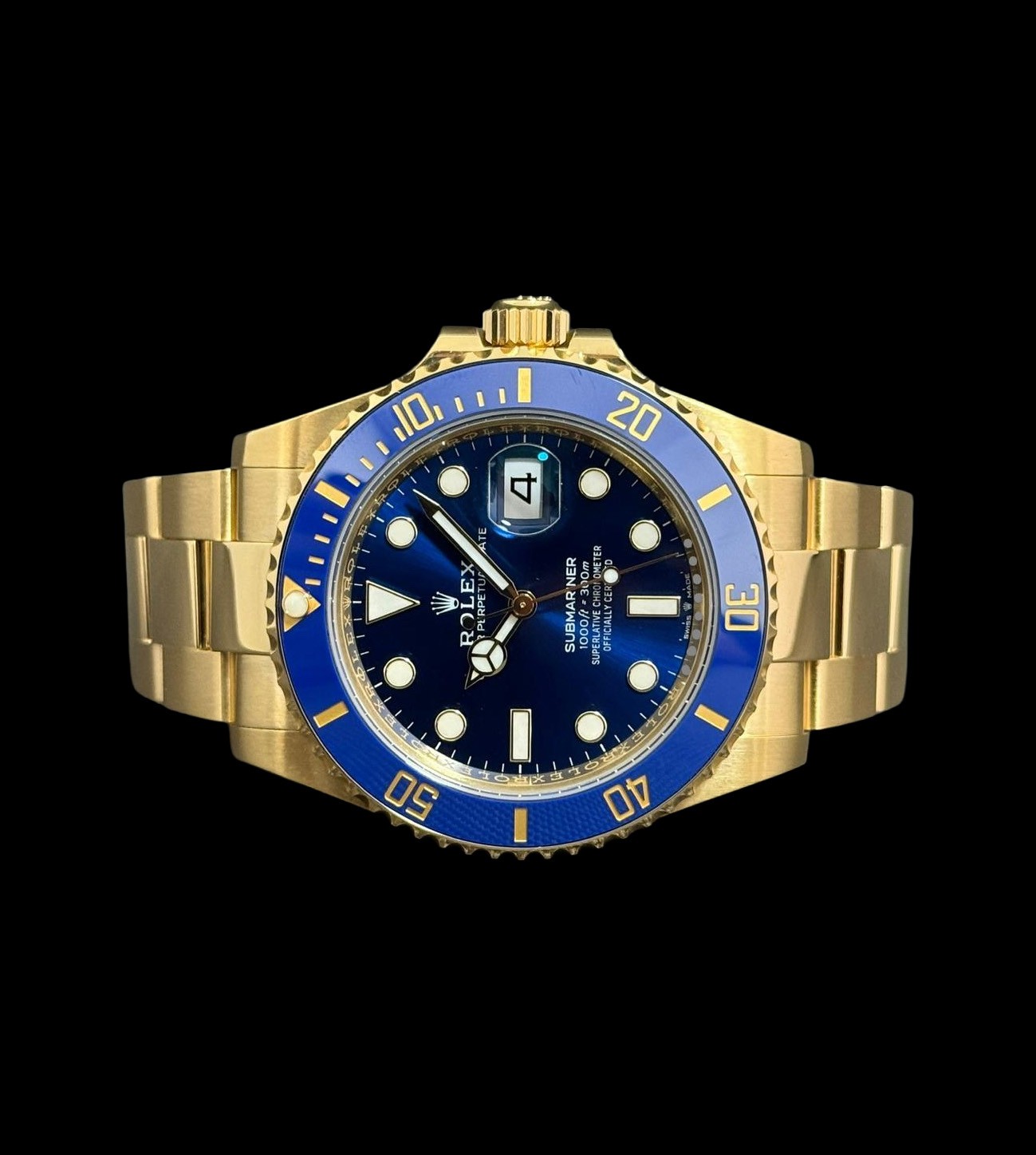 Rolex Réplica Submariner Gold Blue 18K 41 3 Rolex Réplica Submariner Gold Blue 18K 41 - Imagen 3